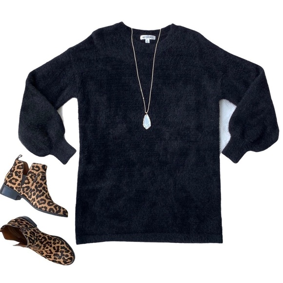 Wild Honey • Bubble Sleeve Black Sweater Dress - Picture 16 of 16